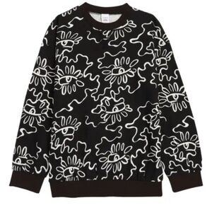Nordstrom by Cristina Martinez black and white sweatshirt pulloveR XXL